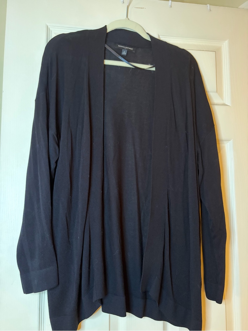 Banana Republic Black Open-Front Knit Cardigan